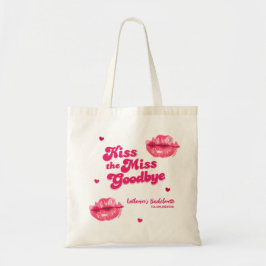 Kus de miss vaarwel vrijgezellenbruidsmeisje cadea tote bag