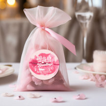 Kus de vrouw van de baas gedag Retro roze lippen S