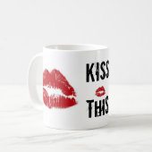 kus deze lippenstift koffiemok (Voorkant links)