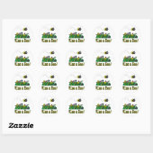 Kus een bij ronde sticker (Vel)