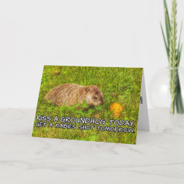 Kus een grondhog vandaag. Haal een rabiëssignaalka Kaart