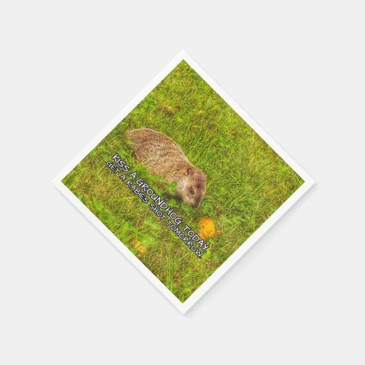 Kus een groundhog vandaag. Krijg een hondsdolheid Servet (Hoek)