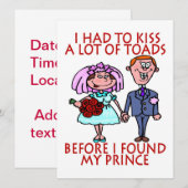 Kus een heleboel paddenstoelen die wedden uitnodig kaart (Voorkant / Achterkant)