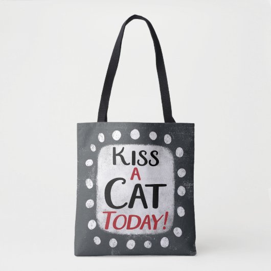 Kus een kat vandaag Canvas tas (Voorkant)