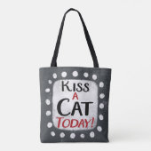 Kus een kat vandaag Canvas tas (Achterkant)