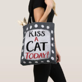 Kus een kat vandaag Canvas tas (Dichtbij)