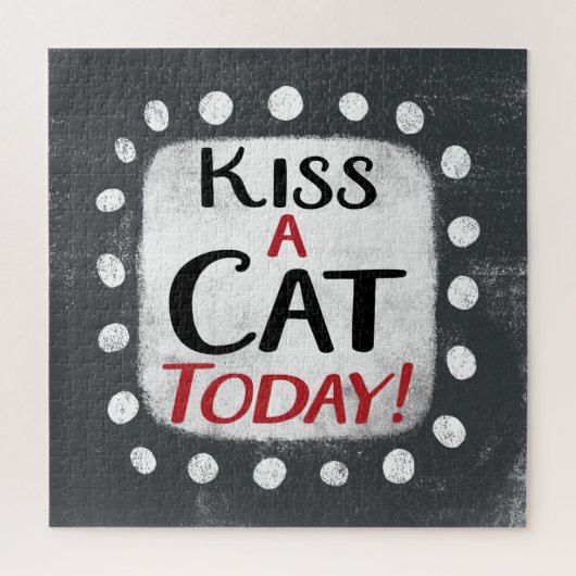 Kus een kat vandaag Jigsaw puzzel (Verticaal)