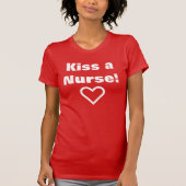 Kus een zuster Cute Red en White Valentijnsdag T-shirt (Voorkant)