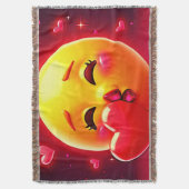 Kus-emoji: Liefde en Harten Kunst Deken (Voorkant Verticaal)