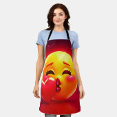 Kus-emoji: Liefde en Harten Kunst Schort (Gedragen)
