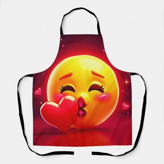 Kus-emoji: Liefde en Harten Kunst Schort (Voorkant)