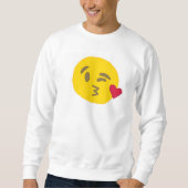 kus emoji mannen sweatshirt (Voorkant)