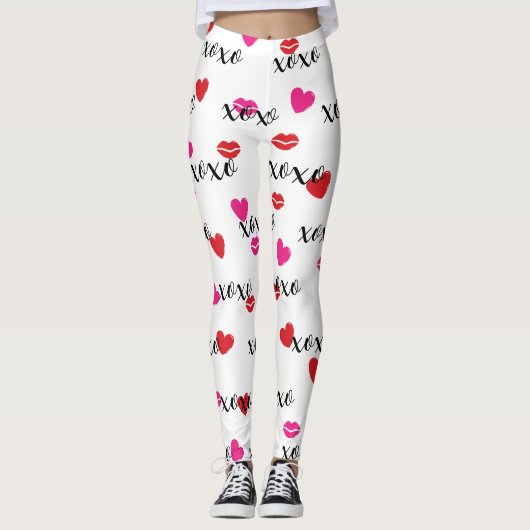 Kus en harten leggings (Voorkant)