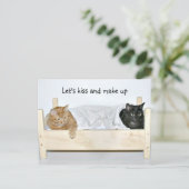 Kus en make-up briefkaart (Staand voorkant)