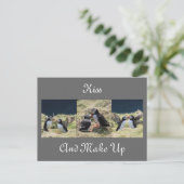 Kus en make-up Briefkaart (Staand voorkant)