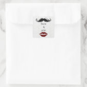 Kus en snor zebrastrepen envelop zegel (Tas)