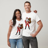 Kus gevende Kerstman met sixpack! T-shirt (Unisex)