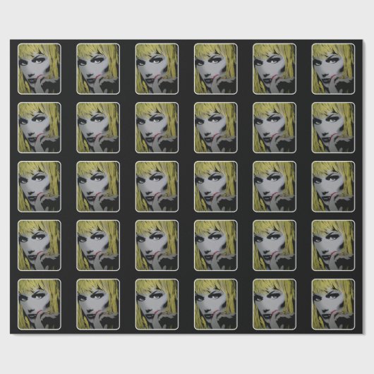 Kus Hard! over glanzend omslagpapier Cadeaupapier (Vlak)