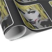 Kus Hard! over glanzend omslagpapier Cadeaupapier (Rol Hoek)