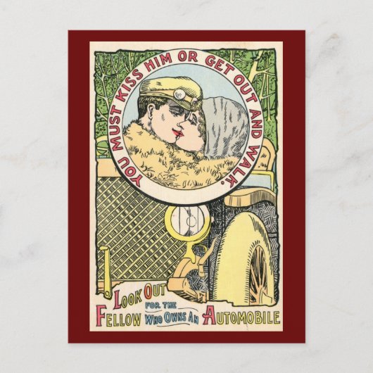 Kus hem of ga uit Romance 1915  Briefkaart (Voorkant)