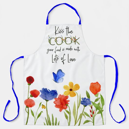 Kus het Cook Floral Schort (Voorkant)