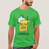 Kus het Ierse bier St. Patrick’s Day T-shirt (Voorkant)