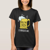 Kus het Ierse Bier St. Patrick's Day Zwarte shirt (Voorkant)