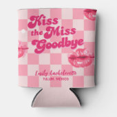 Kus het Miss Goodbye Bachelorette Weekendfeest Blikjeskoeler (Voorkant)