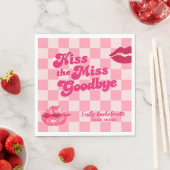 Kus het Miss Goodbye Bachelorette Weekendfeest Servet (Insitu)