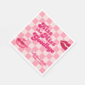 Kus het Miss Goodbye Bachelorette Weekendfeest Servet (Hoek)