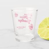 Kus het Miss Goodbye Bachelorette Weekendfeest Shot Glas (Achterkant)