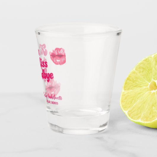 Kus het Miss Goodbye Bachelorette Weekendfeest Shot Glas (Rechts)