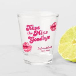 Kus het Miss Goodbye Bachelorette Weekendfeest Shot Glas