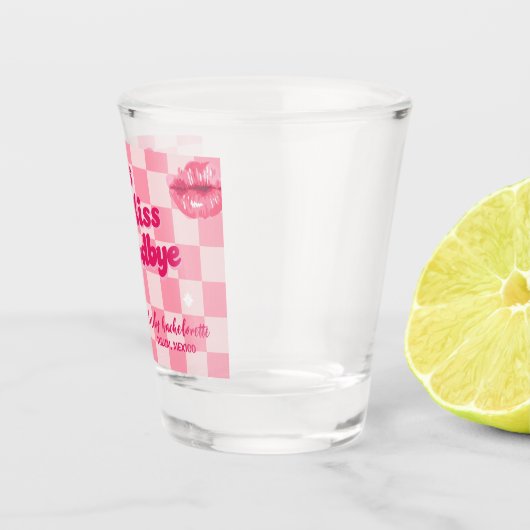 Kus het Miss Goodbye Bachelorette Weekendfeest Shot Glas (Rechts)
