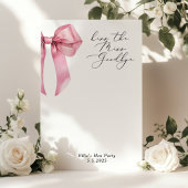 Kus het Miss Goodbye Pink Bow Hen-feest Poster