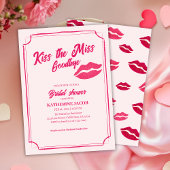 Kus het Miss Goodbye valentijn vrijgezellenfeest Kaart