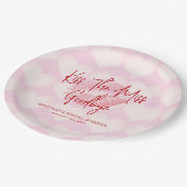 Kus het Miss Goodbye Valentijnse Vrijgezellenfeest Papieren Bordje (Gekanteld)