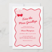 Kus het Miss Goodbye Vrijgezellenfeest Kaart (Voorkant)