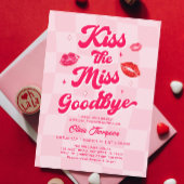 Kus het Miss Goodbye Vrijgezellenfeest Kaart