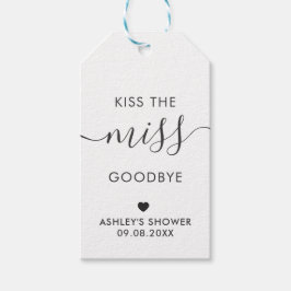 Kus het Miss Goodbye Vrijgezellenfeest Label, Kraf Cadeaulabel