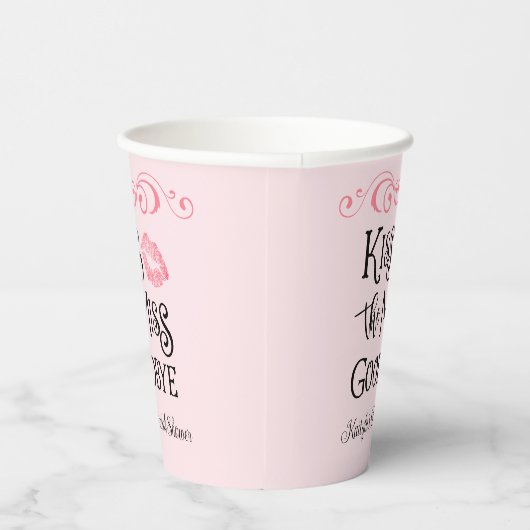 Kus het Miss Goodbye Vrijgezellenfeest Papieren Bekers (Rechts)