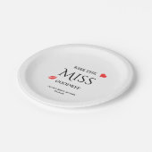 Kus het Miss Goodbye Vrijgezellenfeest Papieren Bordje (Gekanteld)