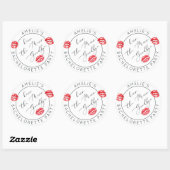 Kus het Miss Goodbye vrijgezellenfeest Ronde Sticker (Vel)