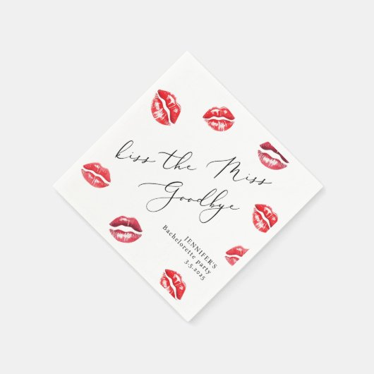 Kus het Miss Goodbye vrijgezellenfeest Servet (Hoek)