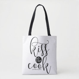 Kus het moderne script van Cook gepersonaliseerd Tote Bag