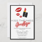 Kus het vrijgezellenfeest van het missen afscheid kaart (Voorkant)