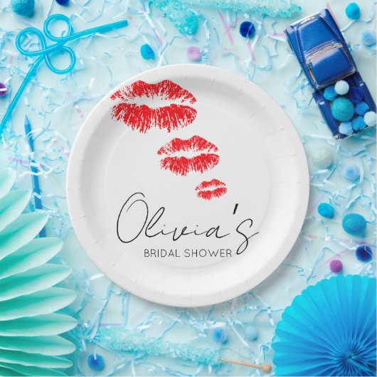 Kus het vrijgezellenfeest van het missen afscheid papieren bordje (Feest)