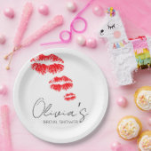 Kus het vrijgezellenfeest van het missen afscheid papieren bordje (Feest)