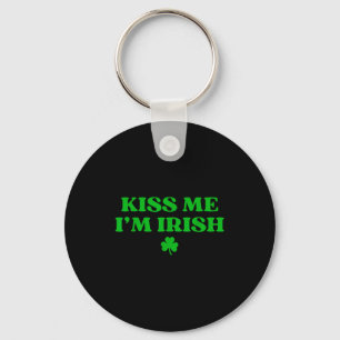 Kus Ierse klaver, St. Patrick's Day voor mannen vr Sleutelhanger