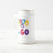 Kus, ik ben 60-jarige overhemden en cadeautjes. bierpul (Voorkant links)